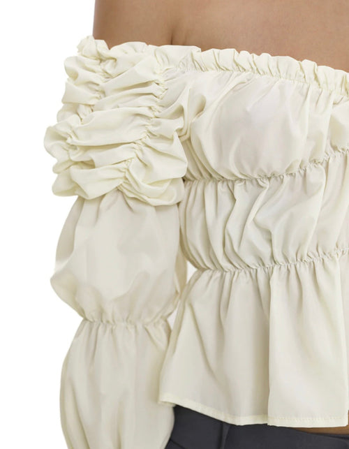 Off shoulder ruffle top