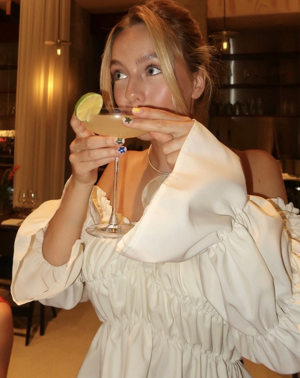 Off shoulder ruffle top