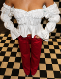 Off shoulder ruffle top